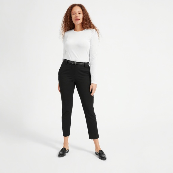 Everlane Tops - Everlane Pima Stretch Long-Sleeve Tee XS white